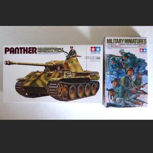 TAMIYA JAPAN WWII GERMAN PANTHER TANK V MODEL & FIGURE SETS 1/35 SCALE